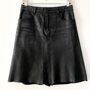 DARYL K vintage leather A line skirt nyc